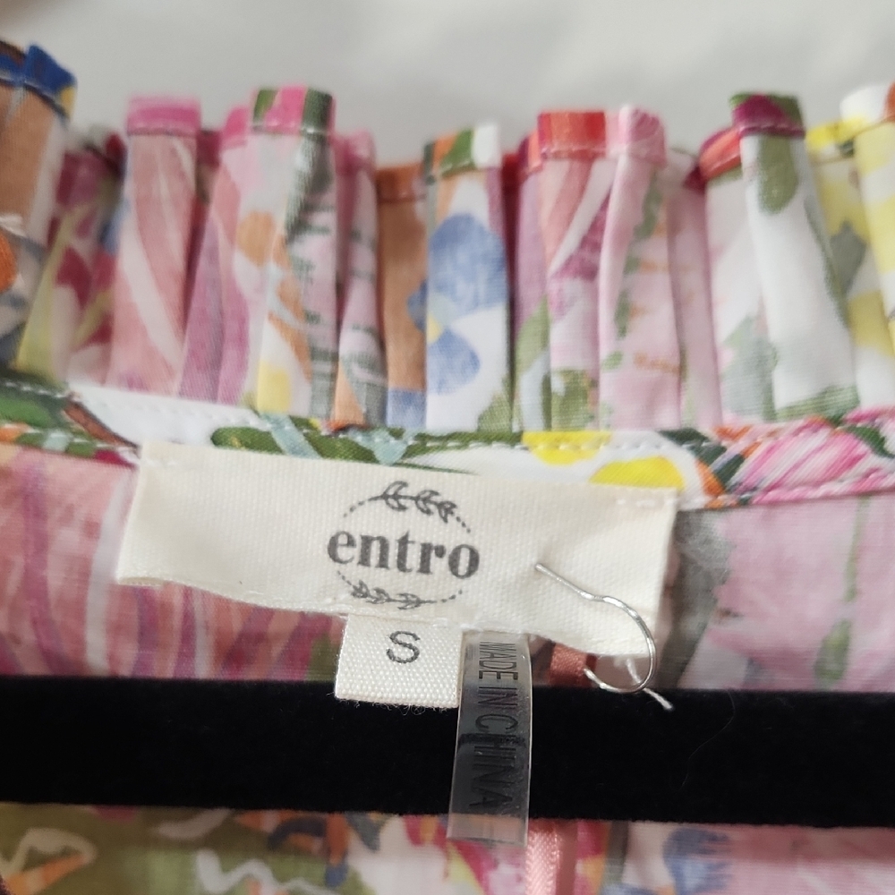 entro Pink Floral Puff-Sleeve Blouse - Picture 2 of 12